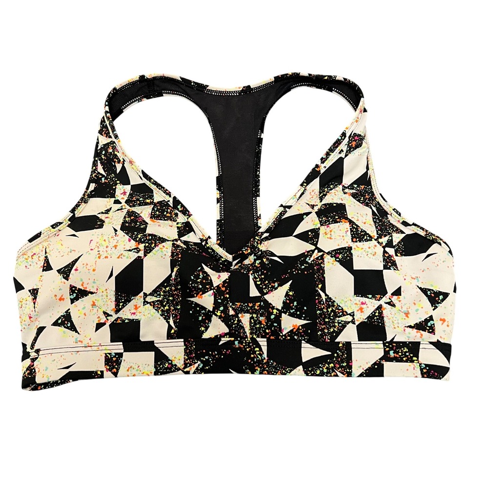Victoria Sport Geometric Print‎ Racerback Sports Bra Womens Size Small